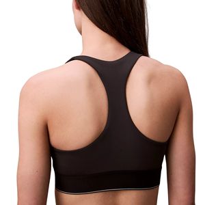 Women's Plus Size Classic <b>Racerback</b> Sports <b>Bra</b> Scoop Neck High for Yoga Gym Fitness Workout Compression Top with Front Logo - Product Image 5