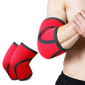 Manchon de compression élastique en néoprène à bas prix, robuste, pour la salle de sport, la remise en forme, l'exercice, réglable, manchons de bras rouges respirants - Product Image 1