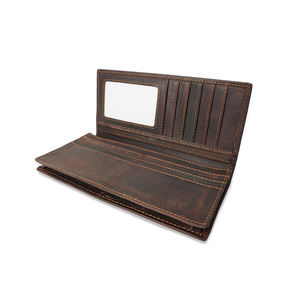 Premium Leather Compact <b>Wallet</b> <b>Fold</b> Closure Long Length Durable Unisex Gift Idea for Everyday Use and Business - Product Image 1