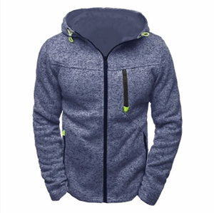 OEM personalizado de los hombres 100% de algodón de lana con cremallera Sudadera con capucha deportiva de invierno antiarrugas de alta calidad al por mayor de diseño sólido con el logotipo forrado - Product Image 4