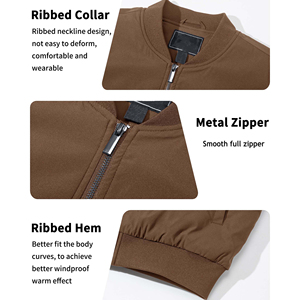 เสื้อแจ็กเก็ตทีมเบสบอลผ้าฝ้ายสีล้วนสำหรับนักเรียนมหาวิทยาลัย - Product Image 5