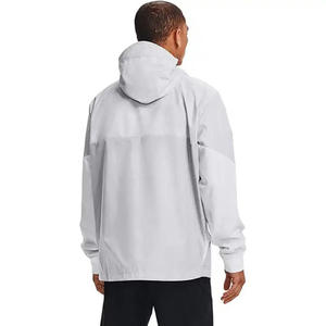 Veste personnalisée pour hommes, Vestes coupe-vent d'extérieur pour hommes de couleur unie, style streetwear haut zippé, toutes tailles confondues - Product Image 4