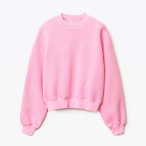 Sweat-shirts pour femmes en gros d'usine 100% coton respirant écologique automne/hiver décontracté streetwear uni léger - Product Image 4