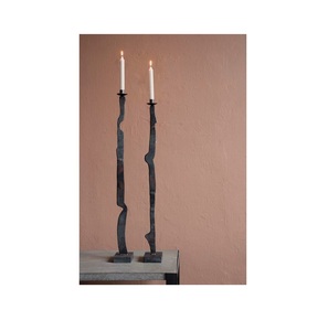 Elegant Aluminium <b>Black</b> Candle Stand Holder Luxury Metal T-Light & <b>Candlestick</b> Pedestal for Home Tabletop Decoration - Product Image 6