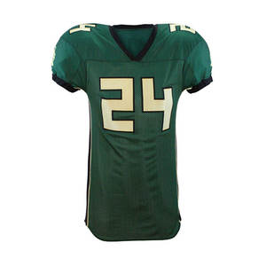 Ensemble de vêtements de sport de football américain de grande taille, maillots et shorts uniformes à col en V avec impression par sublimation respirante - Product Image 4