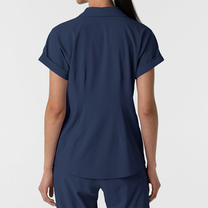 Venta al por mayor de fábrica con cuello en V Hospital Mujeres Hombres Enfermera Doctor Scrubs Uniforme Top Oem logo Custom Medical Scrubs Uniformes - Product Image 2