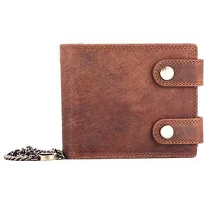 Elegant Vintage Genuine Leather Men's <b>Wallet</b> Fold Closure Big Capacity RFID Blocking Cotton Custom Logo Design for Short Travel - Product Image 1