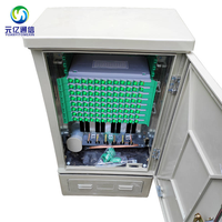 Armoire de distribution de fibres optiques murale extérieure FTTH en acier inoxydable à 96, 144, 288, 576 cœurs pour connexion croisée