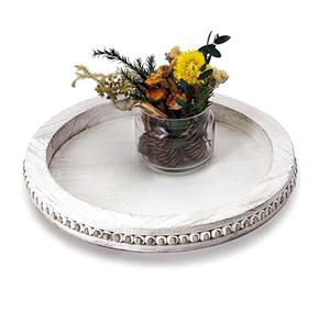 Plateau de service rectangulaire blanchi à la chaux avec finition propre et poids solide, parfait pour les tables de fête, les îlots de cuisine ou les coffrets cadeaux - Product Image 5