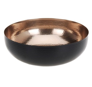 Bol décoratif en métal finition or rose antique et noir pour maisons traditionnelles et décoration intérieure magnifique - Product Image 6