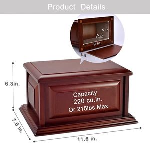 Urnes en bois professionnelles de qualité supérieure pour la maison Memorial Park Utiliser des urnes de crémation pour bébés adultes pour fournitures funéraires humaines - Product Image 6
