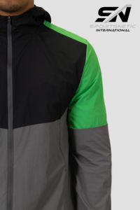 2026 High Quality Custom <b>Men's</b> Autumn Color Block Windbreaker Nylon Tracksuit Drawstring Front <b>Zip</b> Up Jacket <b>Shorts</b> Set - Product Image 6