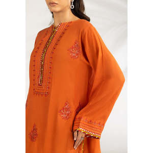 Conjunto de Traje de 3 Piezas Bordado en Seda Natural para Mujer IPSTD-77582 - Product Image 5