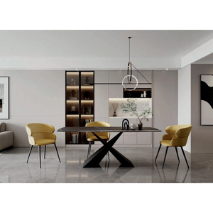 Modern Luxury <b>Dining</b> Chair Upholstered Velvet <b>Armchair</b> with Gold Metal Legs for Home Hotel Restaurant Furniture - Product Image 2