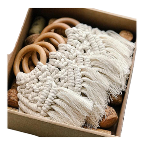 Porte-serviettes en macramé Design fantaisie Meilleurs anneaux de serviette de finition utilisés pour la décoration de table dans les restaurants de fête de mariage bars hôtels - Product Image 1