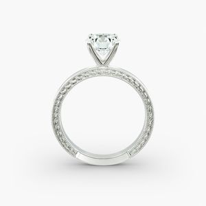 แหวนหมั้นสไตล์วินเทจสุดโรแมนติก แหวนเพชรเม็ดเดี่ยวสำหรับทุกโอกาส - Product Image 5