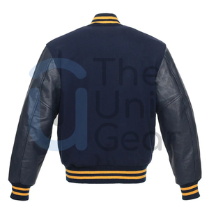 Veste universitaire sur mesure de qualité supérieure, nouvelle collection, col montant, pour homme et femme, 100% coton respirant, devant - Product Image 6