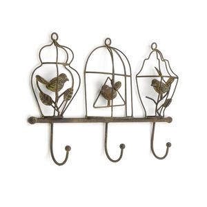 Wrought Iron Birdcage <b>Wall</b> <b>Hooks</b>, <b>Key</b> <b>Hook</b> for Home Living Room Decorative Coat <b>Hook</b> <b>Key</b>, Clothes <b>Hooks</b>, Kitchen Utensils <b>Hooks</b> - Product Image 2