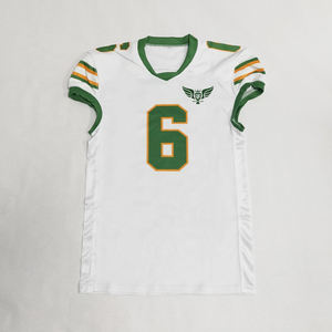 เสื้อฟุตบอลสไตล์อเมริกันเย็บแบบใหม่เสื้อแขนสั้นระบายอากาศมีขนาดพิเศษ - Product Image 2