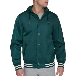 Chaqueta Universitaria de Béisbol con Mangas de Cuero, Chaqueta Bomber Universitaria de Béisbol, Chaqueta Universitaria Informal para Hombre, Tejida a Crochet, Cargada por Dress Sports - Product Image 1