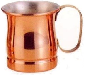 Design moderne en laiton antique cuivre naturel céramique chope à bière Barware finition mate poignée en métal gobelet en acier inoxydable pour - Product Image 4