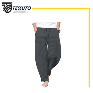 2025 Vintage grande taille hommes pantalons haute qualité léger tricoté toile séchage rapide taille moyenne Style lavé - Product Image 3