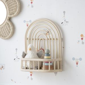 Estante de ratán natural hecho a mano de nuevo diseño para decoración infantil, estante decorativo para dormitorio infantil hecho en Vietnam - Product Image 4