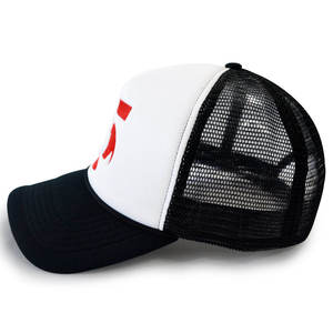 Sombreros de camionero de 5 paneles de alta calidad, sombreros de camionero de espuma personalizados de colores con logotipo impreso bordado - Product Image 3