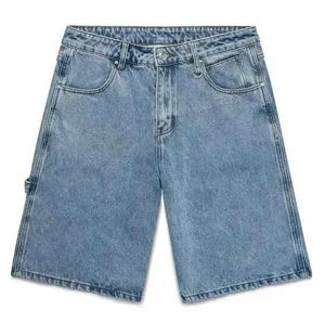 Streetwear pour hommes Fabricants de denim délavé Design Shorts en denim Poches Ourlet pour hommes avec broderie - Product Image 3