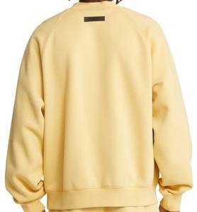 Sweat-shirt à col rond mélangé en molleton de coton 100% Logo personnalisable teint uni pour la saison d'hiver - Product Image 2