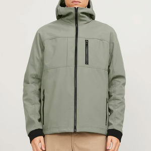 Professionnel 2024 nouveauté haute qualité personnalisé Logo impression OEM ODM couleur unie Softshell veste pour hommes - Product Image 2