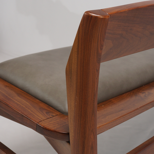 ม้านั่งรับประทานอาหารทำจากไม้วอลนัทเนื้อแข็งเบาะหนังวัวอิตาลีสไตล์บ้านไร่ทนต่อรอยขีดข่วน | besimi - Product Image 5