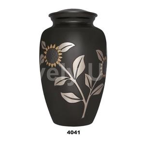 Urna de cremación funeraria de girasol para cenizas humanas Entierro de latón o nicho-Urna grande para adultos con bolsa de terciopelo gratis - Product Image 1
