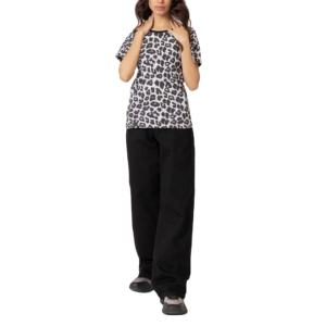 เสื้อยืดสตรีทแบบหลวมสำหรับผู้หญิงเสื้อผ้าผู้หญิงแขนสั้นระบายอากาศได้พิมพ์ลาย - Product Image 1