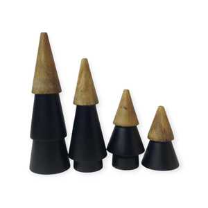 Árbol de Navidad de madera de mango terminado a mano en hermoso diseño estilo americano verde y dorado decoración del hogar del Festival de vacaciones de alta calidad - Product Image 1