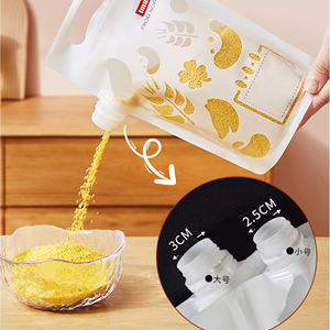Umidade-reusável transparente saco selado prova do armazenamento do alimento saco portátil do saco do cereal do arroz do empacotamento plástico - Product Image 3
