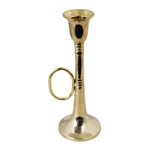 Bougeoir de clairon en laiton bougeoir fabriqué à la main de haute qualité vente chaude nouveau Design beau bougeoir - Product Image 1