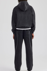 ชุดวอร์มกางเกงและฮู้ดสำหรับผู้ชายชุดวอร์มโอเวอร์ไซส์ออกแบบโลโก้ได้ตามต้องการ - Product Image 4