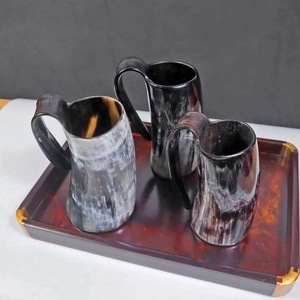 Auténtica Taza Vikinga Ecológica de Cuerno de Búfalo Hecha a Mano, Grado Alimenticio, Estilo Medieval, Religiosa, Feng Shui, Taza de Cerveza con Diseño Animal - Product Image 6