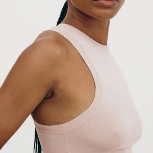 Top corto liso recortado para mujer, camiseta sin mangas de tamaño Regular de calidad superior, camiseta sin mangas sostenible superventas para mujer - Product Image 3