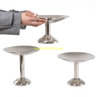 Ensemble de supports à gâteaux en acier inoxydable, 3 plateaux à dessert sur pied, résistants à la chaleur, écologiques, pour mariage, fête, pâtisserie, cupcakes