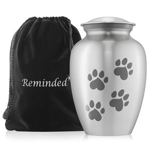 Top vente gravé à la main conception empreinte de patte crémation urnes pour animaux de compagnie cendres cercueil pour chat chien petits animaux métal urnes pour animaux de compagnie cendres cercueil - Product Image 1
