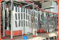 Ligne de production de peinture en poudre d'acier automatique personnalisée avec système de prétraitement, cabines de pulvérisation et four de cuisson
