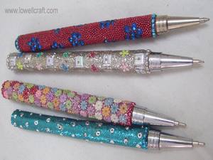 ที่ใส่ปากกาตกแต่งปากทำด้วยมือสีฟ้าพวงกุญแจลูกปัดจากดีไซน์เนอร์อินเดียสำหรับตกแต่งโต๊ะ - Product Image 2