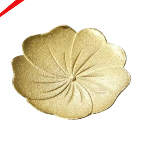 Belle conception de fleur dorée finie pour plateau de service - Product Image 1