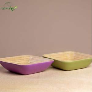 Plateau en bambou artisanal - Écologique et durable, imperméable, design personnalisable, sans danger pour les aliments, léger et portable pour un usage quotidien - Product Image 6