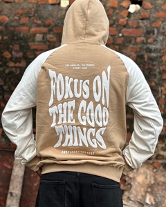 T-shirts pour hommes en coton 100% lourd Conceptions personnalisées Supportées Sweat à capuche de style surdimensionné en éponge française - Product Image 5