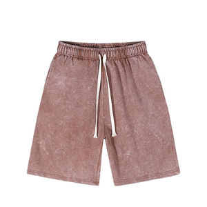 100% Cotton French Terry <b>Tech</b> Fleece Summer <b>Shorts</b> Custom 3D Embossed Logo Breathable Casual Mens - Product Image 1