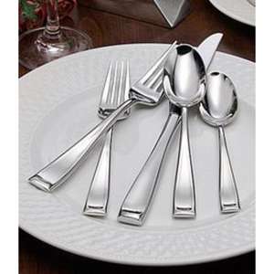 Ensemble de couverts à argenterie en acier inoxydable de style contemporain, artisanat de qualité supérieure et construction légère - Product Image 1