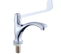 Robinet d'évier monotrou contemporain à long manche avec noyau de valve en céramique Conception de robinet à compteur moderne